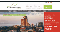 Desktop Screenshot of hotelleconcordequebec.com