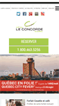 Mobile Screenshot of hotelleconcordequebec.com