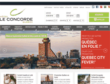 Tablet Screenshot of hotelleconcordequebec.com